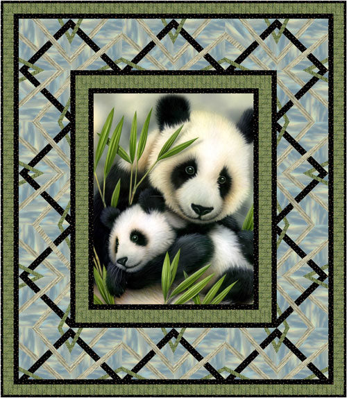 Bamboo Basket - Panda Bears
