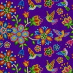 Tuscon Tile Colorful Flower Squares Fabric by Elizabeth's Studio - modeS4u