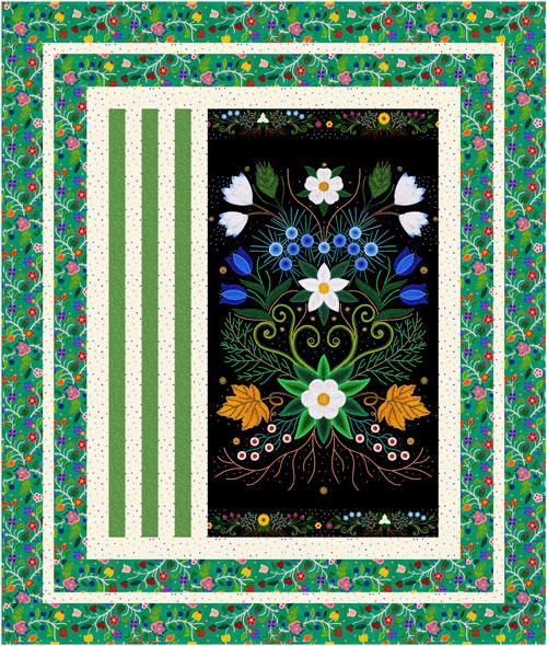 Aurora: Spring Majesty - Green by Spool and Bobbing Quilting
