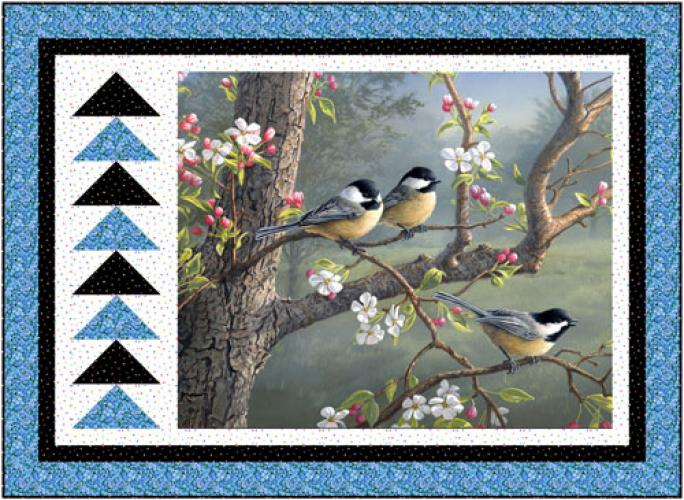 Magical Season - Chickadee Morning - Blue by Spool and Bobbin Quilting