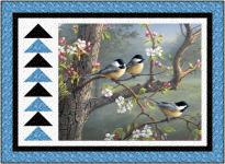 Magical Season - Chickadee Morning - Blue by Spool and Bobbin Quilting