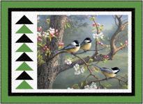 Magical Season - Chickadee Morning - Green by Spool and Bobbin Quilting