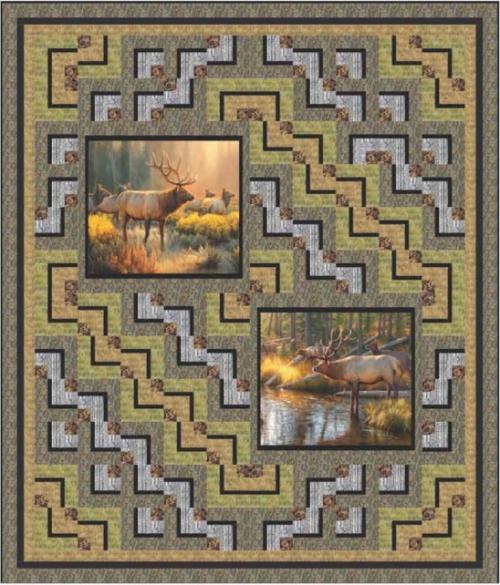 Wildlife Trails - Throw by Pine Tree Country Quilts